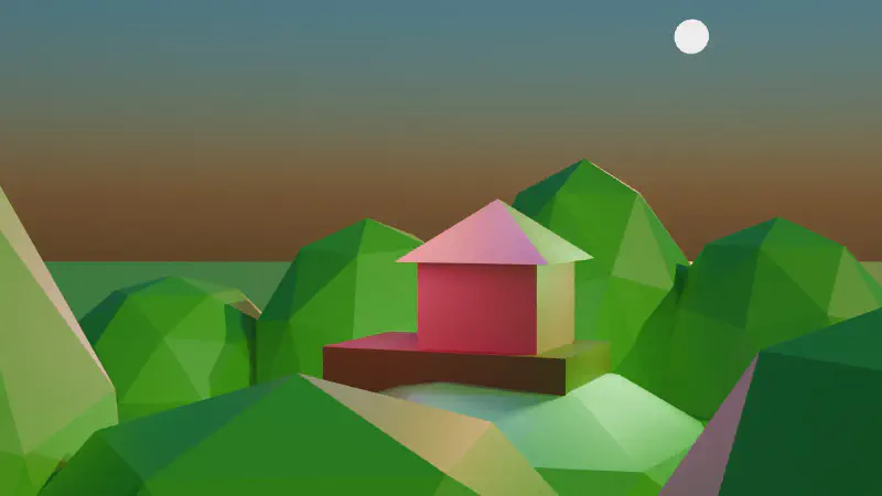 Paysage en low-poly